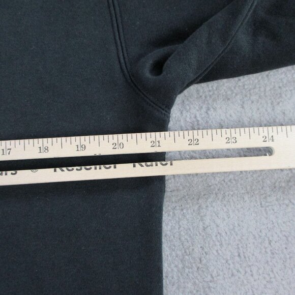 SKIMS Fleece Lounge Crewneck Sweatshirt Mens Medium Washed Onyx Black Pullover - Picture 8 of 10